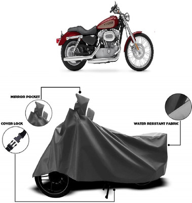 Autoprime Two Wheeler Cover for Harley Davidson(XL 883, Grey)