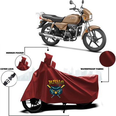 AUTOCAD Waterproof Two Wheeler Cover for Hero(Splendor Plus, Maroon)
