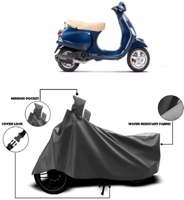 Autoprime Two Wheeler Cover for Piaggio(Vespa LX, Grey)