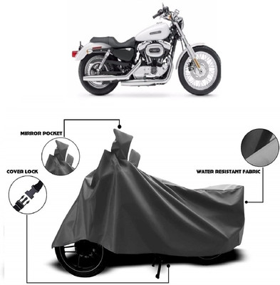 Autoprime Two Wheeler Cover for Harley Davidson(XL 1200, Grey)