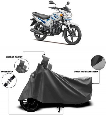 AutoKick Two Wheeler Cover for Suzuki(Hayate, Grey)