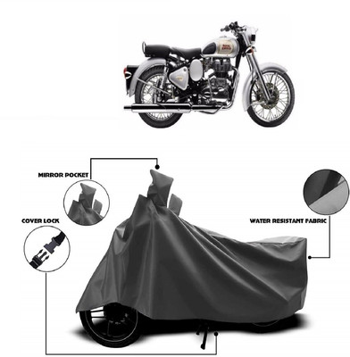 Autoprime Two Wheeler Cover for Royal Enfield(Classic 350, Grey)