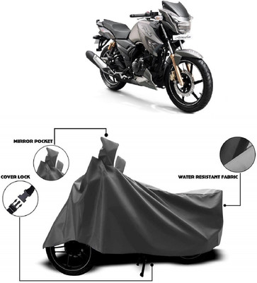 AutoKick Two Wheeler Cover for TVS(Apache RTR 180, Grey)