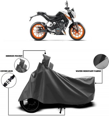 AutoKick Two Wheeler Cover for KTM(Duke 200, Grey)