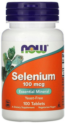 Now Foods Selenium, 100 mcg, 100 Tablets(100 Tablets)