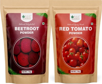 Bliss of Earth 1kg Beetroot Powder & 1kg Red Tomato Powder Natural Spary Dried Combo(2 x 1 kg)