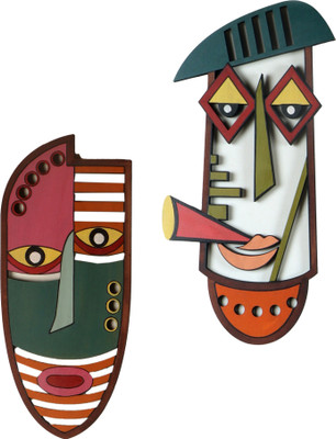 AAKRITI ART CREATIONS Don & Peter Wall Decor Set of 2(Multicolor)