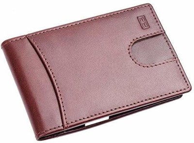 Brooklyn Bridge Men Casual, Ethnic, Evening/Party, Formal, Travel, Trendy Brown Genuine Leather Money Clip(7 Card Slots)