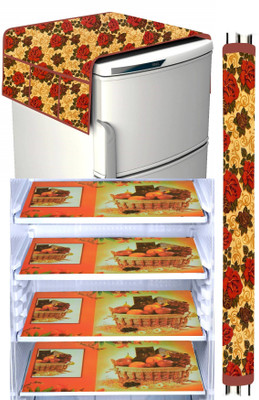 BYCHOICE Refrigerator  Cover(Width: 100 cm, YELLOW)