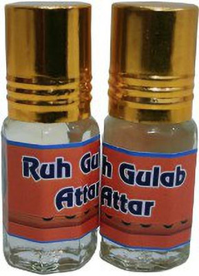 kah attar RUH GULAB ATTAR (A PACK OF 3ML*2=6ML) Floral Attar(Rose)