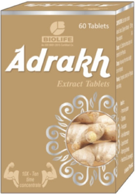 BIOLIFE ADRAKH EXTRACT TAB pack of 3(Pack of 3, 180 Tablets)