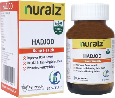 nuralz Hadjod (Bone Health) Capsules - Natural & Herbal, Supports & Maintain Healthy Bones, Joints and Cartilage, Helps to Support Mobility & Flexibility(30 Capsules)