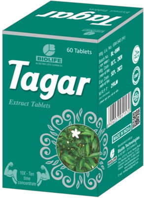 BIOLIFE TAGAR EXTRACT TAB pack of 3(Pack of 3, 180 Tablets)