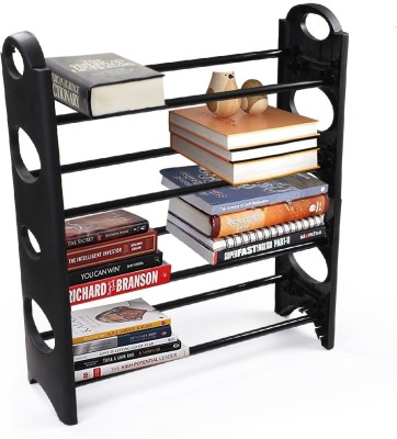 Trendy Plastic Open Book Shelf(Finish Color - Black, DIY(Do-It-Yourself))
