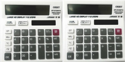 german valley Orbit Basic Calculator With Smooth Calculating and Soft Key 512WTC Grey Pack of 2 Basic  Calculator(12 Digit)