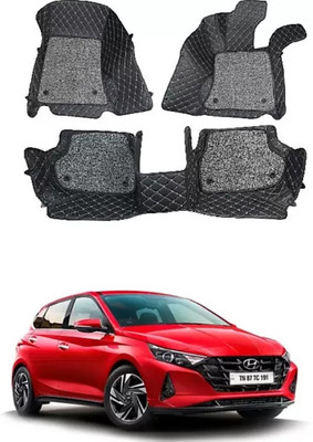 auto universe Leatherite 7D Mat For  Hyundai i20(Black)