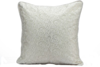 Soha Editions Embroidered Cushions Cover(45.72 cm*45.72 cm, White)