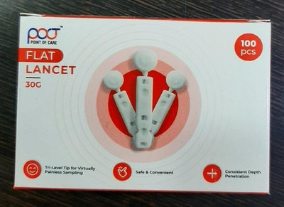 POCT Flat Lancet Glucometer Lancets(100)