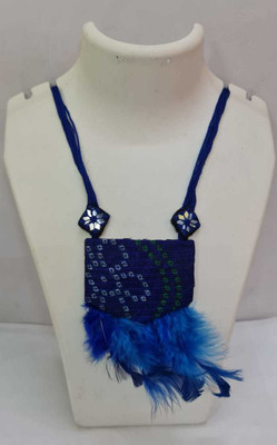 DRESSED UP DIVAS Fabric Blue Jewellery Set(Pack of 1)