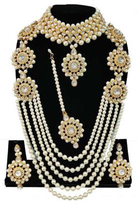 Grazy Copper White Jewellery Set(Pack of 1)