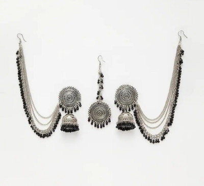 DECOLOGY Brass Black, Silver Jewellery Set(Pack of 1)