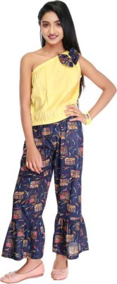 anjali fashion Girls Casual Top Pyjama(Yellow)