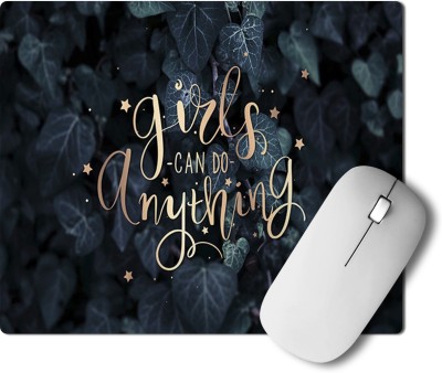 PrintingZone Girl Can Do Anything Mouse Pad Good Vibes Only MousePad Motivational Quote Mouse Pad Printed Mouse Pad for Computer Laptop And Gaming (9 inch X 7.5 inch) Mousepad(Multicolor)