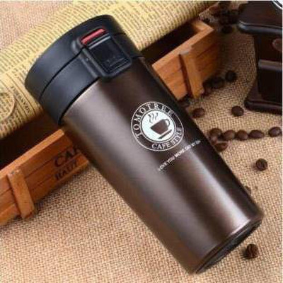 Pink Tokri Stainless Steel Vacuum Insulated Coffee, Tea Travel Sipper Lid with Filter, Double Walled Solid Print Thermos Flask-Model No.(INBA-83A) Stainless Steel Coffee Mug(350 ml)