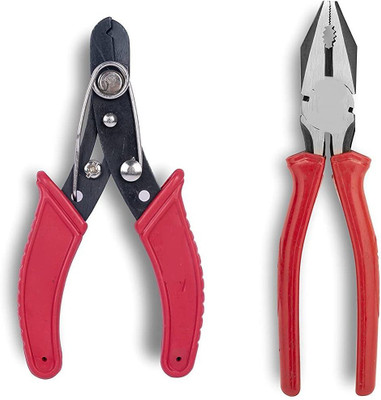JMD Tools 239 6-Inch Wire Cutter and 259 CRV Plier Multi Utility Plier(2 Tools, Red)