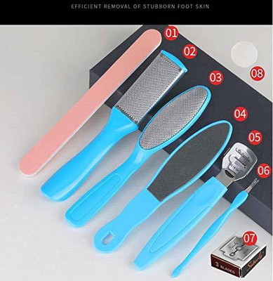 JOTKAPARKASH Manicure Set with 7 Tools with Pedicure Foot File Set Foot Care Tool Pack 2(30 g, Set of 8)