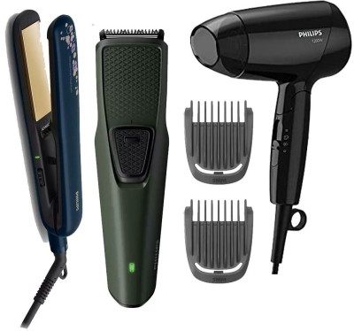 Compare PHILIPS BHS397 Hair Straightener & BHC010 Hair Dryer & BT1230  Runtime: 30 min Trimmer for Men Combo Personal Care Appliance Combo (Hair  Dryer,... Price in India - CompareNow