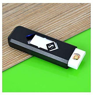 LOPAZ Electronic Flameless Lighter Usb Charging Cigarette Lighter Usb Rechargeable Lighter Usb Rechargeable Windproof Electric Usb Cigarette Charging Cigarette Lighter(Black)