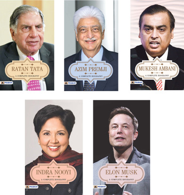 A Complete Biography Of Successful Businessmen | Azim Premji, Elon Musk, Indra Nooyi, Mukesh Ambani, Ratan Tata Business Principles From The World's Most Powerful Entrepreneur (Set Of 5 English Books) A.K. Gandhi And Abhishek Kumar(Paperback, A.K. Gandhi, Abhishek Kumar) A Complete Biography Of Successful Businessmen | Azim Premji, Elon Musk, Indra Nooyi, Mukesh Ambani, Ratan Tata Business Principles From The World's Most Powerful Entrepreneur (Set Of 5 English Books) A.K. Gandhi And Abhishek Kumar(Paperback, A.K. Gandhi, Abhishek Kumar)