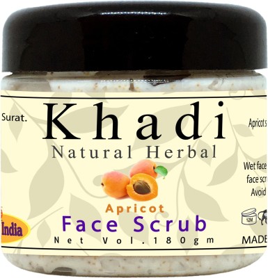 khadi natural herbal Tan Removal Apricot Face Scrub for All Skin Type Scrub(180 g)