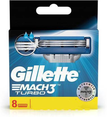 Gillette MACH3 TURBO SHAVING BLADES 8'S(Pack of 8)