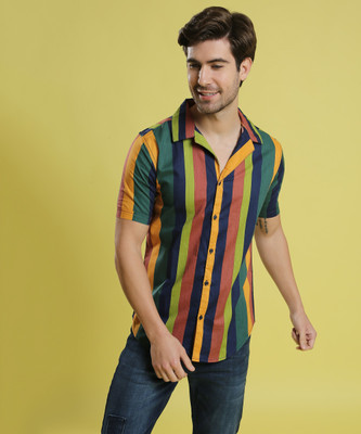 CAMPUS SUTRA Men Striped Casual Multicolor Shirt
