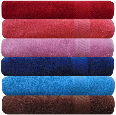 AkiN Cotton 450 GSM Bath Towel(Pack of 6)