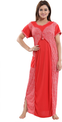Shopping World Women Nighty(Red)