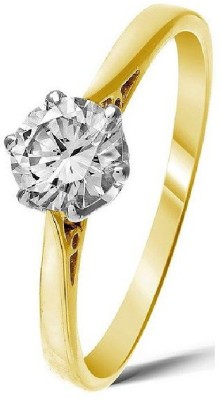KUNDLI GEMS American Diamond ring Original stone American Diamond Precious Brilliant cut stone Certified and Astrological Purpose for unisex Stone Diamond Gold Plated Ring