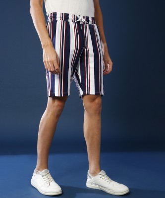 CAMPUS SUTRA Striped Men Multicolor Basic Shorts