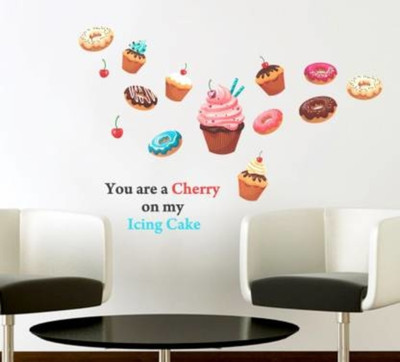 LANSTICK 120 cm YOU ARE CHERRY ON MY ICE CAKE STICKERS Self Adhesive Sticker(Pack of 1)