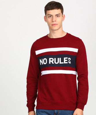 The Indian Garage Co. Full Sleeve Color Block Men Sweatshirt