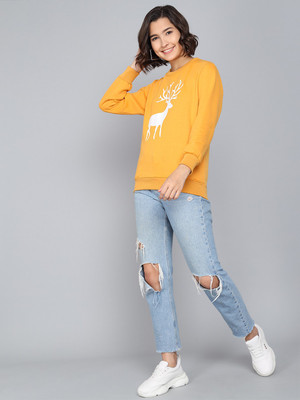 eWools Full Sleeve Graphic Print Women Sweatshirt