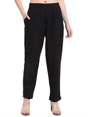 LARGISH Regular Fit Women Black Trousers