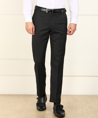 PARK AVENUE Regular Fit Men Grey Trousers