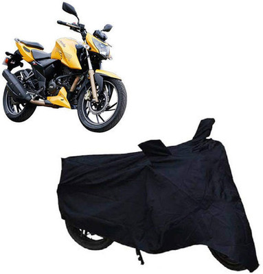 Mdstar Waterproof Two Wheeler Cover for TVS(Apache RTR 200 4V, Black)