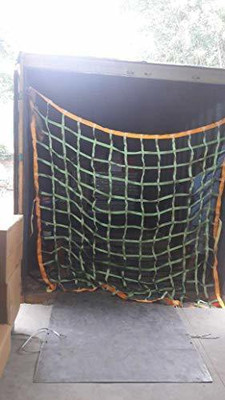 Amz Sports Nets CONTAINER CARGO-NET MULTICOLOUR 8FTx 8FT Heavyduty stripes is used Vehicle Cargo Net