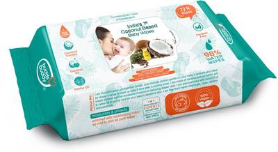 Buddsbuddy Coconut Based Skincare Baby Wet Wipes 72 Wipes