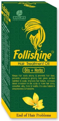 Bio Life FOLLISHINE ( HERBAL HAIR OIL) Pack of 2 Hair Oil(200 g)