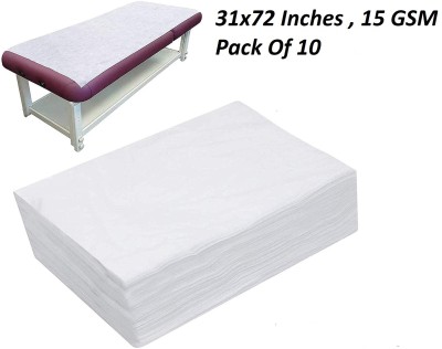 CSN 100 TC Microfiber Single Solid Flat Bedsheet(Pack of 10, White)